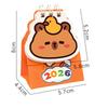 2026 Mini Capybara Desk Calendar Pocket Portable Daily  Calendar Planner Desktop Decoration Office Stationery