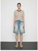 JOCORBEI Retro Ripped Cotton Distressed Straight Denim Shorts (Spring 2026)