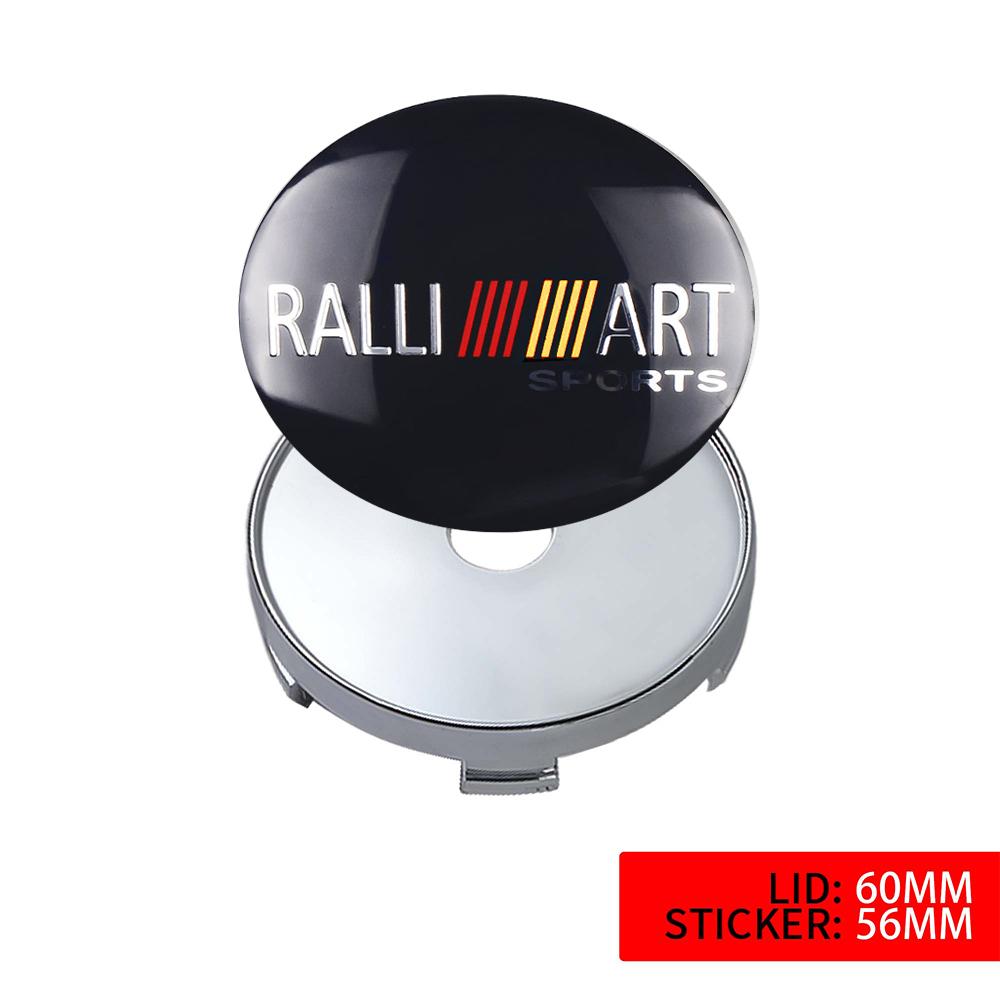 4pc 56mm Car Wheel Center Cap Rim Tire Hub Cap Badge Sticker For Mitsubishi Ralliart Outlander Competition Galant Mirage Eclipse
