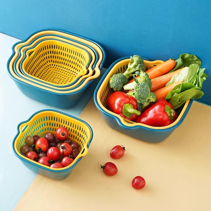 Thickened Double-Layer Drain Basket Set
