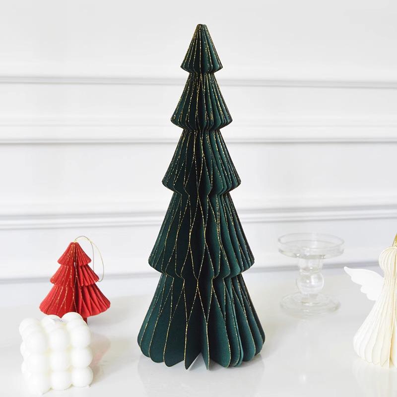 Christmas Honeycomb Ball & Bell Ornaments for Tree and Wall Decoration