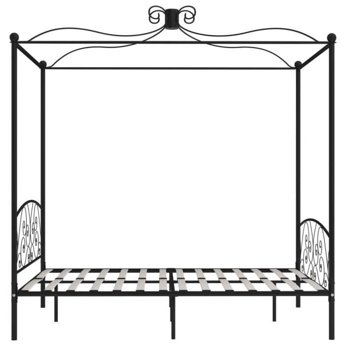 VidaXL Black Metal Canopy Bed Frames 180 X 200 Cm