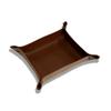 Tochigi Leather Genuine Leather Tray, 17 X 14.5 Cm. Made In Japan. Available In 7 Colors. Simple Design, Gift Boxed. Luxurious and Stylish (brown).