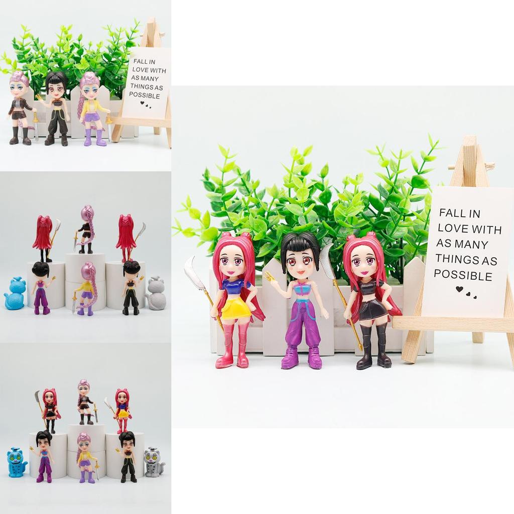 Pvc Demon Slayer Girl Group Figurine Set With Multiple Sizes For Collectors And Desk Decor