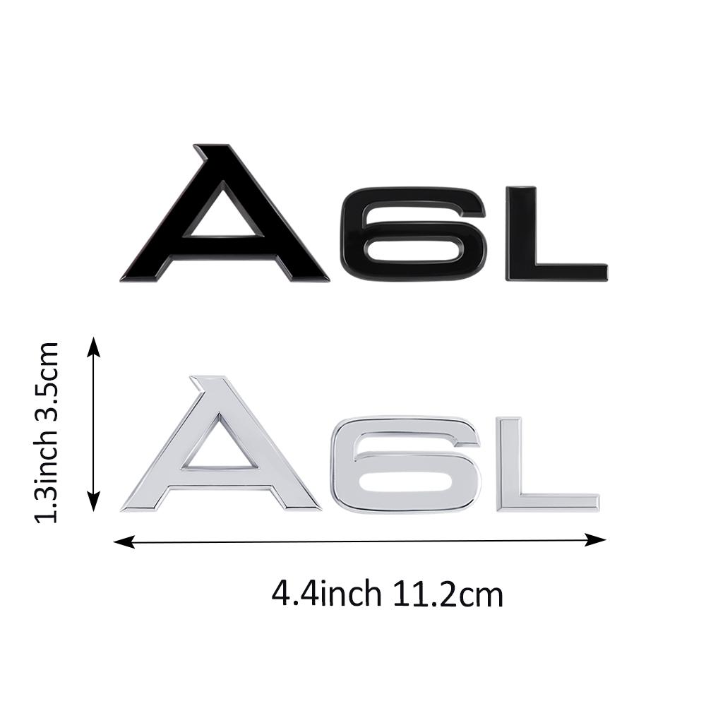 1pcs Car Styling Logo Side Body Rear Bumper Tail Trunk Sticker Decal For Q2 Sline A2 A3 A4 A4L A5 RS RS3 RS4 RS5 RS6 R8 S1 A1