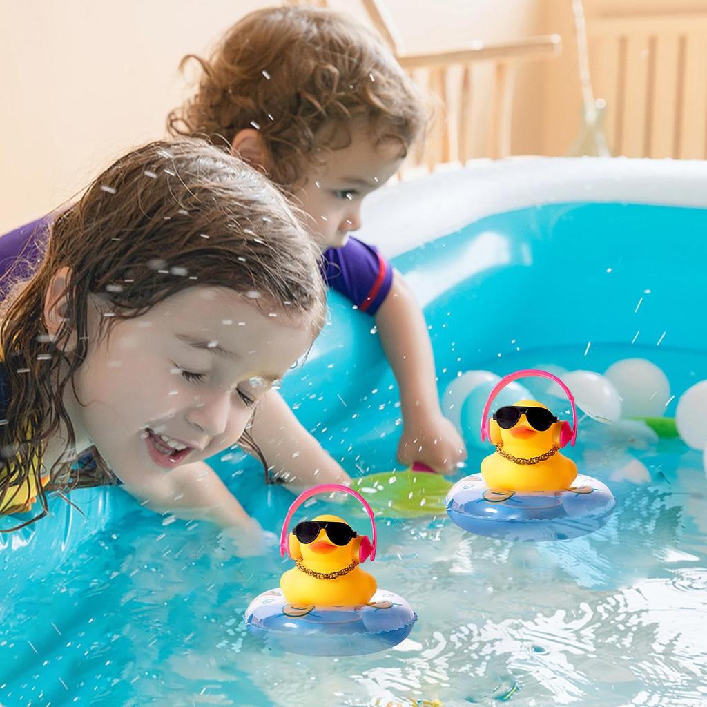 Mendoule Duck Bike Captain, Car Rubber Duck, Car Dashboard Decoration