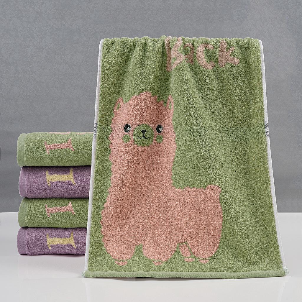 Color yarn pure cotton towel cartoon face wash absorbent towel cotton household wedding