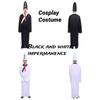 Cosplay Costume Halloween Hat Black And White Impermanence Unisex Outfit Ghost
