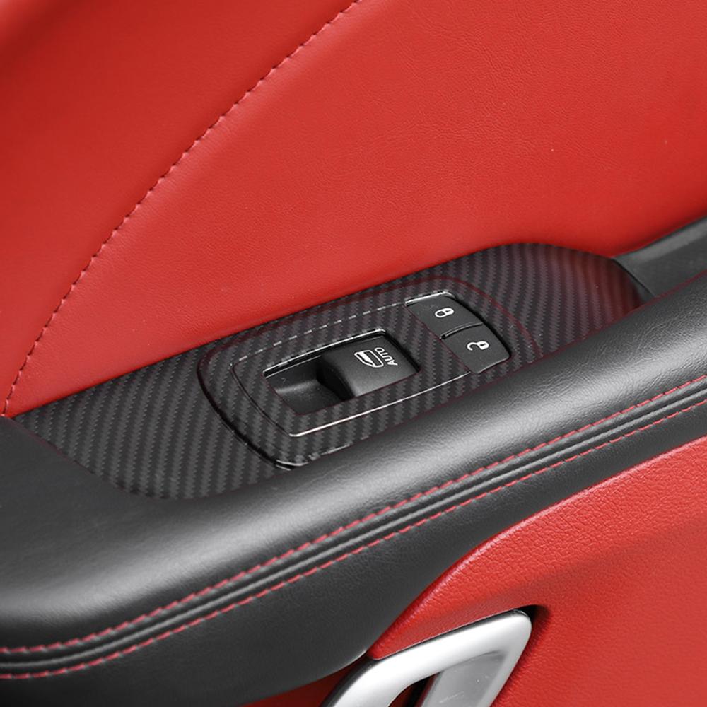 Window Lift Switch Button Decoration Door Inner Handle Cover for Dodge Challenger 2015-2022 Car Interior Mouldings