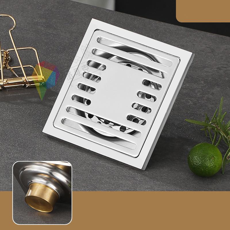 1PC 10X10CM Stainless Steel Thick Floor Drain Anti-odor Washing Machine Floor Drain Bathroom Double Use