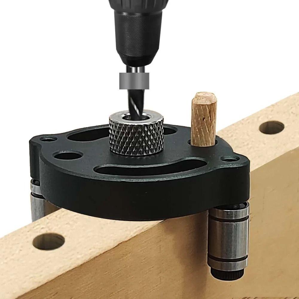 3-10mm Vertical Doweling Jig Kit with 3/8 Steel Bushing Woodworking Hole Puncher  Carpentry