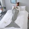 New mermaid blanket Plush Office sofa blanket Thick knitted air conditioning blanket mattress Photography Travel Portable Sleeping Bag