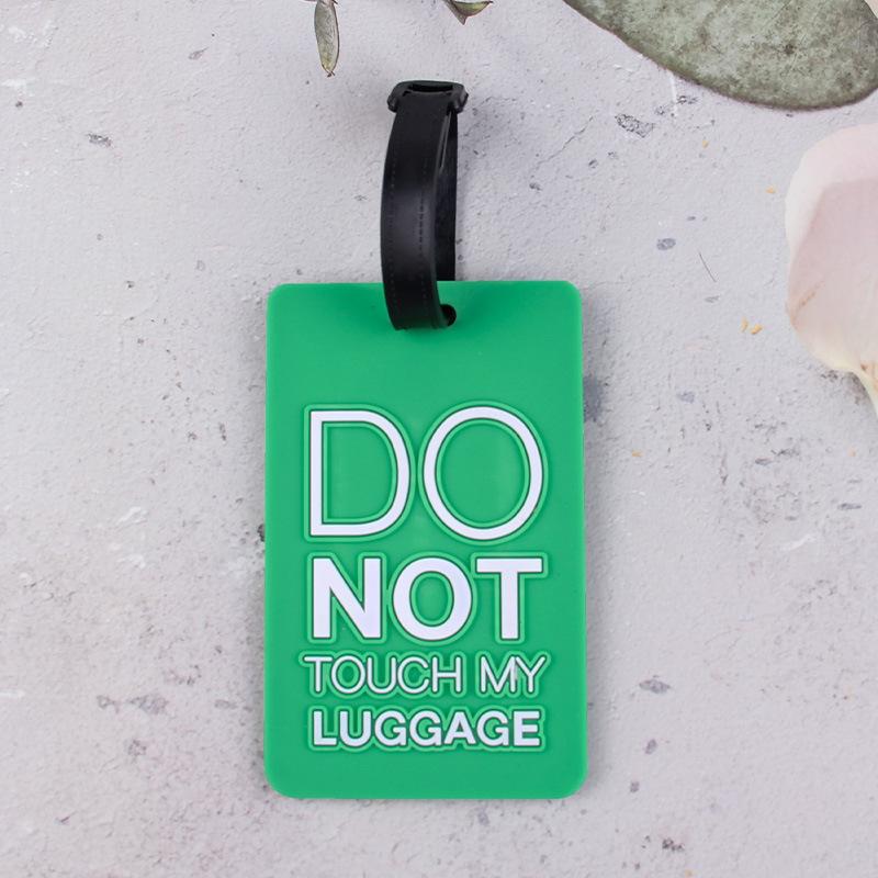 PVC Luggage Tag Cartoon Soft Rubber Travel Case Tag Letters Boarding Pass Nameplate Work Card Sleeve