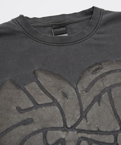 [VERBESSERT] [SEITENSTÄNDER] Drip Logo Herz Pigment Kurzarm-T-Shirt