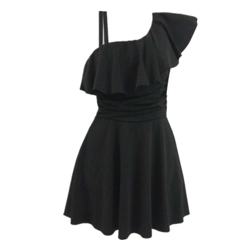 2026 Korean Style Women's One-Piece Boyshort Swimsuit - Slimming, Tummy-Concealing, Sexy and Conservative with Fairy Student Look