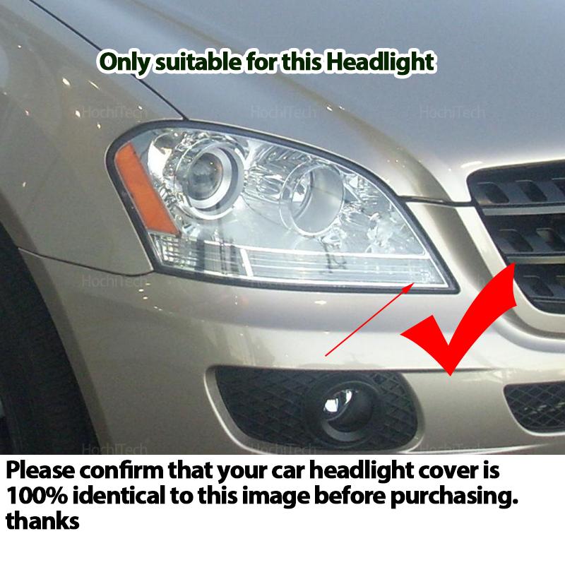 For Mercedes ML Class W164 ML400 ML450 ML350 ML320 2005-2008 Headlight Lens Cover Transparent Lampshade Clear Headlamp Shell