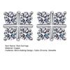 1 Pair Stud Earrings Four-Leaf Clover Design Micro-Setting High Clarity Cubic Zirconia Sparkling Earrings