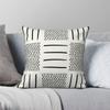 Patchwork In Cream Square Pillowcase Polyester Linen Velvet Printed Zip Decorative Sofa Seater Cushion Cover 18"