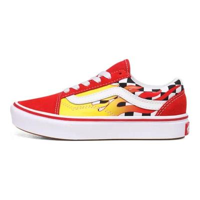 Comfycush Flame Checkerboard Durable Low-Top Skate Shoes Kids Sneakers VN0A4UHAXWC