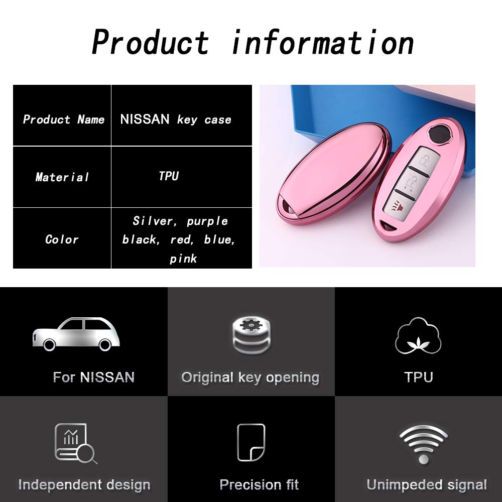 Nissan Infinity Key Case, Compatible with Days, Serena, X-trail, Elgrand, Skyline, Notebook, Cube, Juke