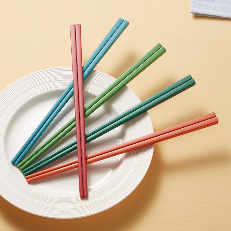 Chui Da Huang Colorful Non-Slip Alloy Chopsticks