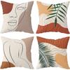 Abstract Pillowcase Sunset Sunrise Line Modern Art Minimalist Living Room Sofa Bay Window Pillow Geometry
