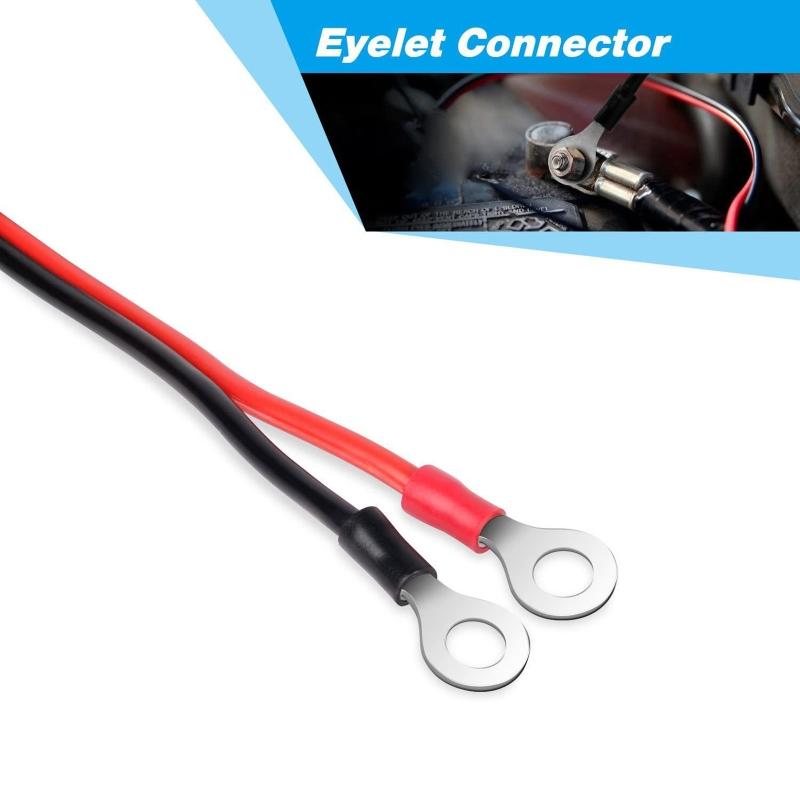 Auto Car Patch Cord Cigarette-Lighter Socket Battery Alligator for Crocodile Clips Connector Clamp-on Extension Charge C