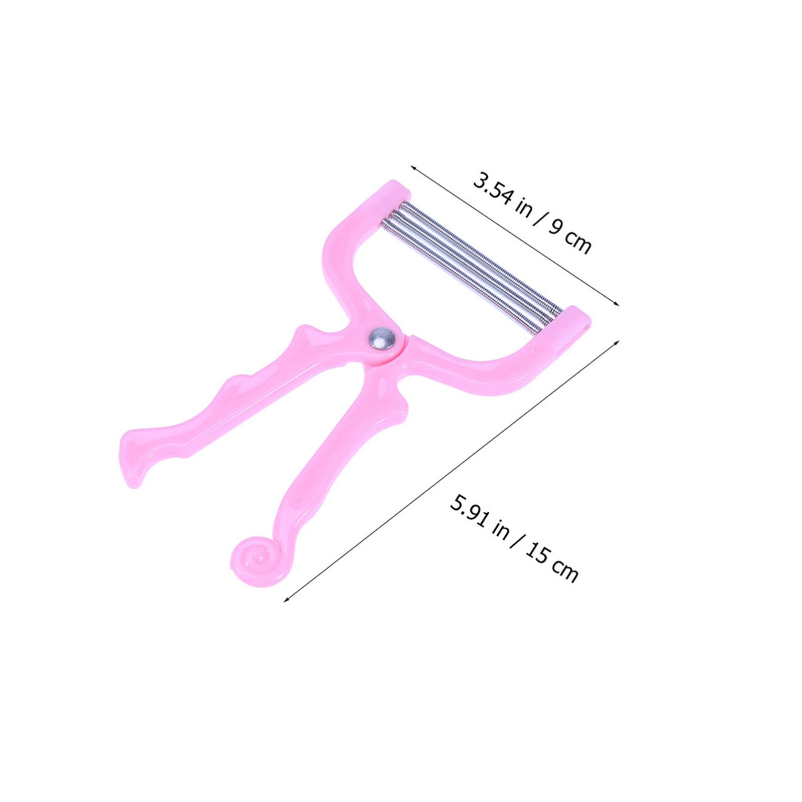 

1Set Stainless Steel Facial Hair Remover Set with ABS Handle Manual Epilator for Women Removal Smooth Skin No розовый
