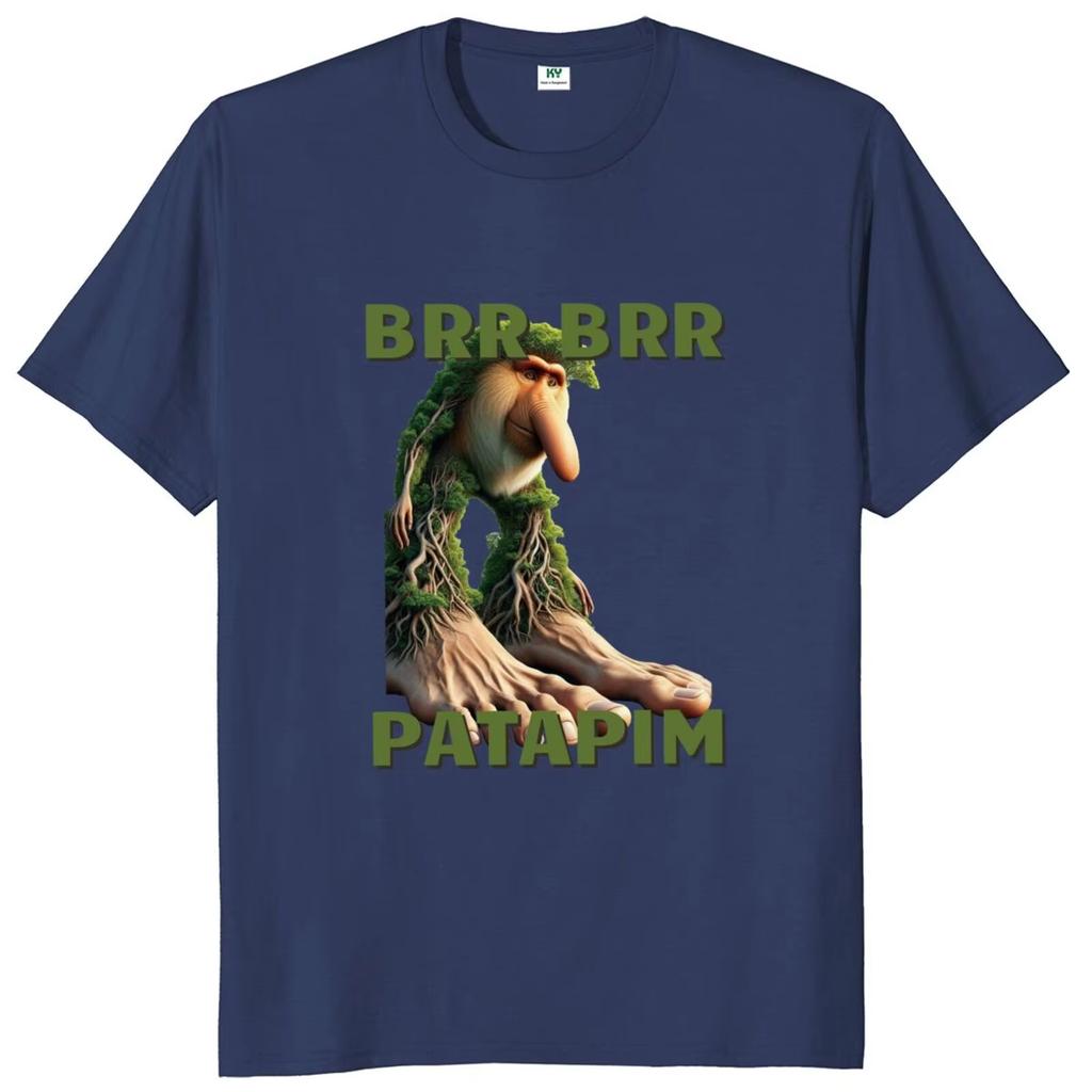 Brr Brr Patapim T Shirt Funny Italian Brainrot Meme Y2k Men's Women Cotton Streetwear Oversize Loose Casual Tee Top Short Sleeve