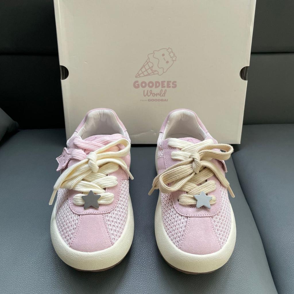 Real Spring New Baijingting GOODBAI GOODEES Special Ice Cream Mesh Bread Fluffy Shoes