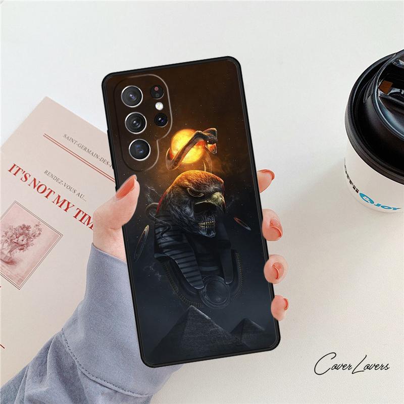 Anubis Ankh Egyptian God phone case For Samsung Galaxy S24 S25 S23 S22 Ultra Note 10 20 Plus S20 S21 FE Cover