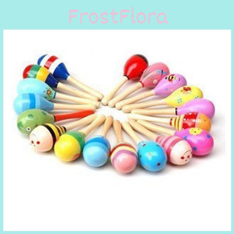 Wooden Shaker Rattle Musical Instrument For Baby Sensory Development And Playtime