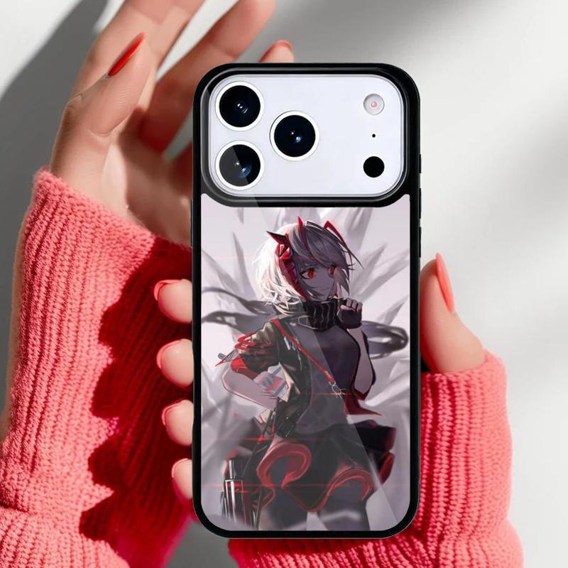 W Arknights Girl Phone Case for iPhone 17 Air 16e 15 14 13 Pro Max Back Cover for 12 11 Pro Coque