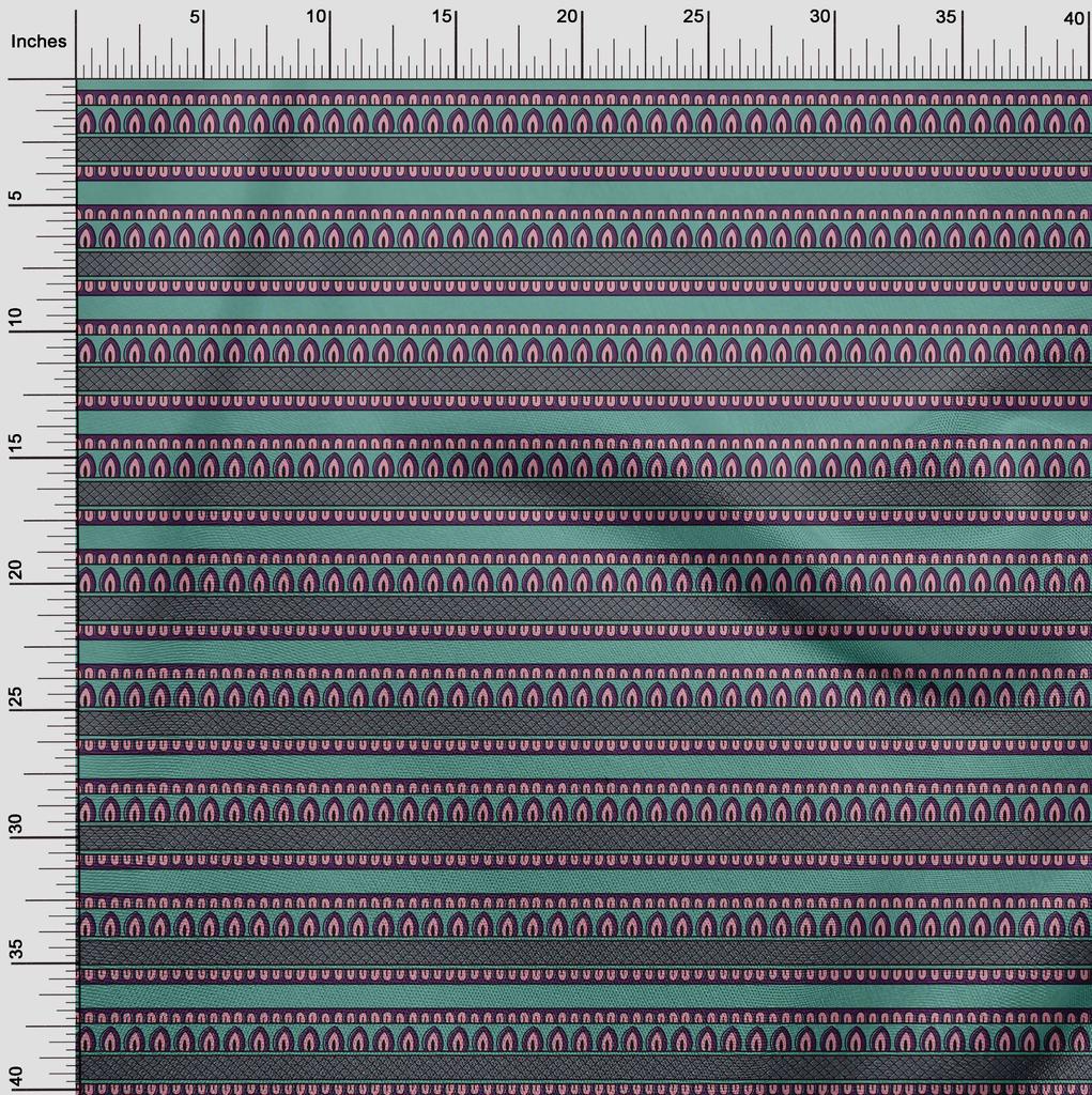 oneOone Cotton Flex Fabric Ethnic Block Printed Craft Fabric BTY 40 Inch