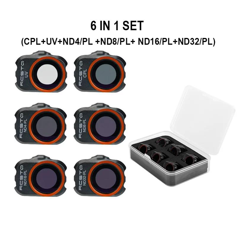 RCSTQ For DJI Mini 2/Mini 2 SE Filter UV CPL ND4 ND8 ND16 ND32 ND/PL Camera Lens Filter Set for Mini SE/Mini 4K Accessorie