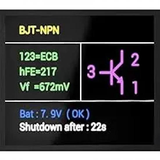 Mega328 NPN PNP Transistor Diode Resistor Inductor Capacitance MOS SCR ESR Meter Automatic Checker Detector Transistor Tester
