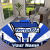 Hertha BSC Custom Name Round Area Rug,Carpet Rug for Living Room Bedroom Sofa Playroom Decor,Non-slip Floor Mat