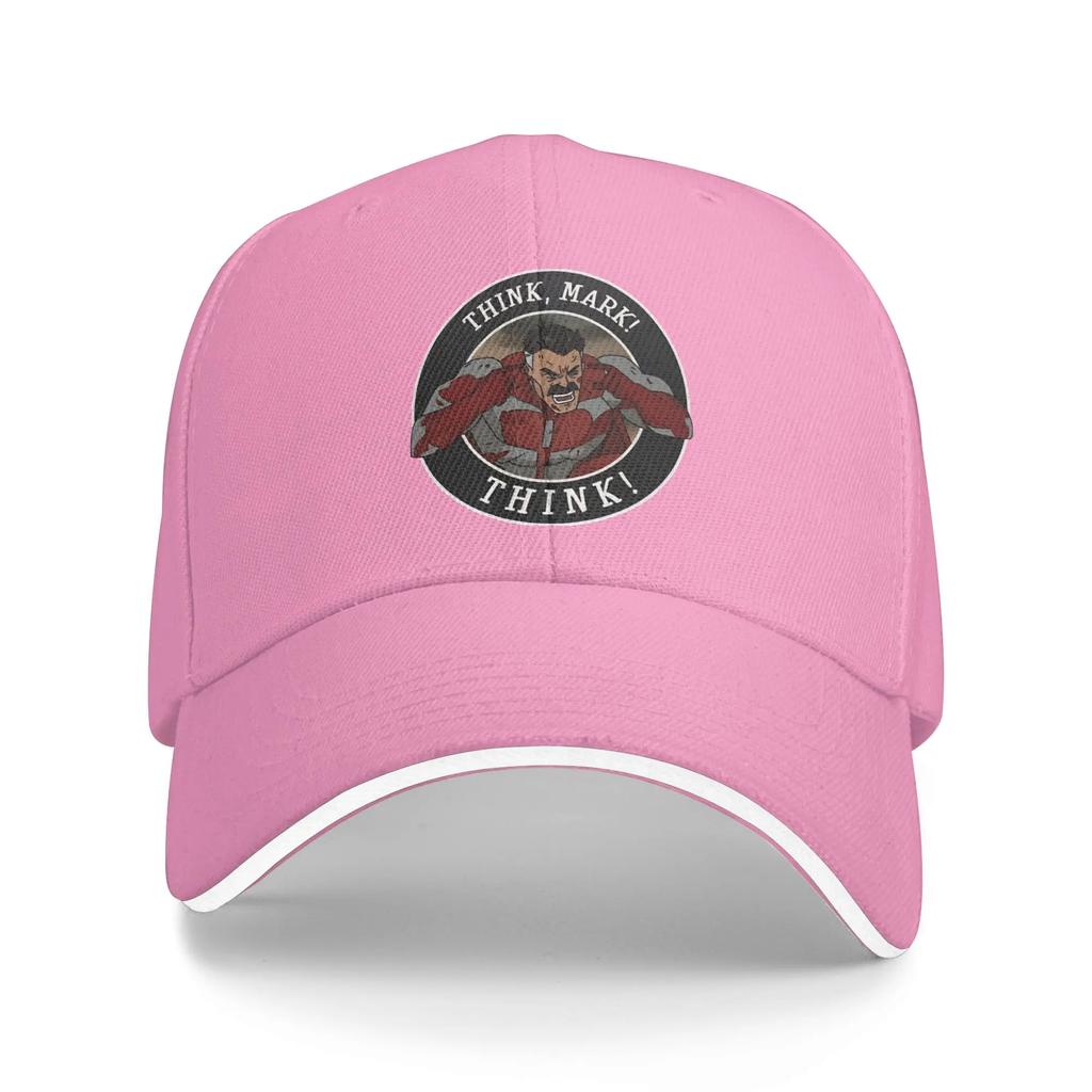 Think Mark OmniUnisex Invincible Comic Baseball Cap  yk Retro FeUnisex Unisex Trucker Hat Breathable Print Outdoor Gym Snapback Cap