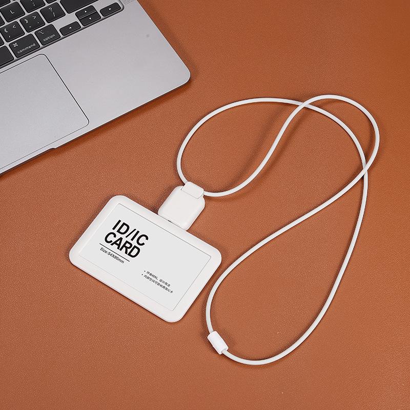Retractable Silicone Lanyard & Card Holder for Employee ID
