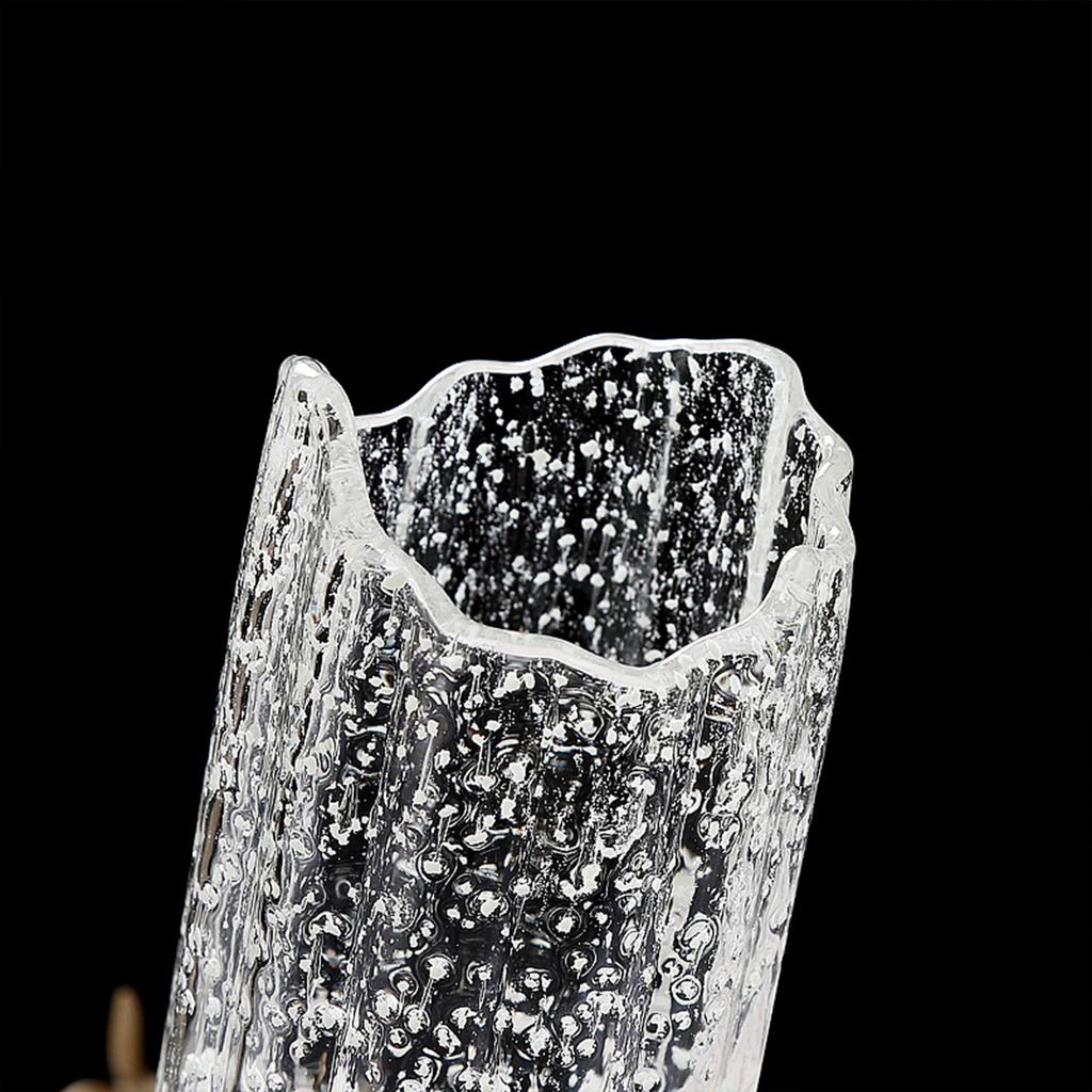 Luminous Luxury Starry Sky Glass Vase Hydroponic Flower Arrangement Lucky Bamboo Dried Flowers Simple Fashion