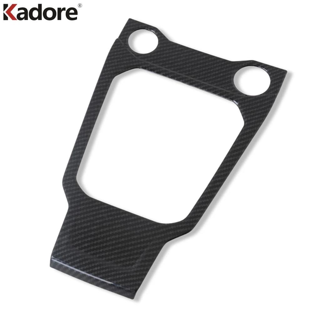 For Volkswagen VW T-Roc TROC 2017- Carbon Fiber Car Center Console Gear Shift Box Panel Cover Trim Interior Accesssories