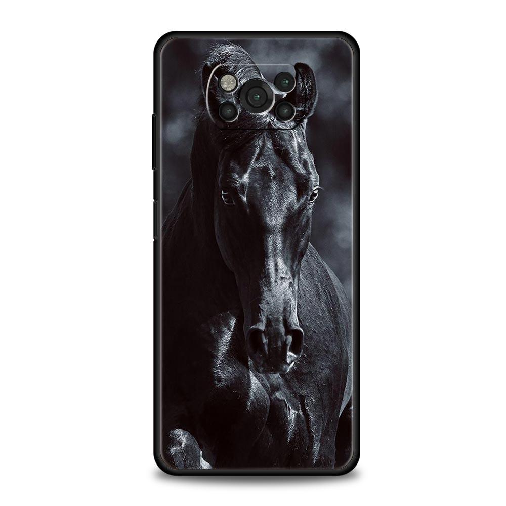 

Чехол для телефона Running Horse Animal для Xiaomi Poco X6 X5 Pro X4 X3 NFC F5 Pro F4 F3 GT M5 M4 Pro 5G M3 C51 C50 C55 Мягкий чехол Poco X3 Pro