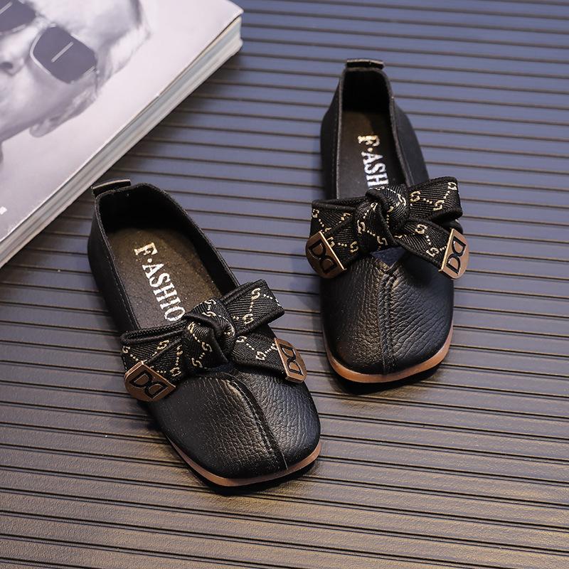 

Обувь для девочек Осенние новые туфли Мэри Джейн для маленьких девочек с бантом Туфли принцессы для девочек Детские гороховые туфли 36