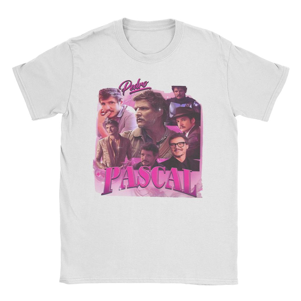 2026 Herren Damen Pedro Pascal T-Shirt Lustiger Schauspieler Vintage 90er Reine Baumwolle Oberteile Mode Kurzarm Rundhals T-Shirts Neue T-Shirts