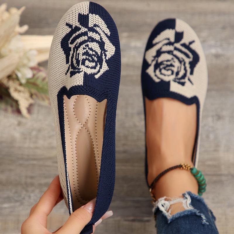 

Новые вязаные дышащие туфли-лодочки с мелким вырезом для ленивых людей 41 синий/белый