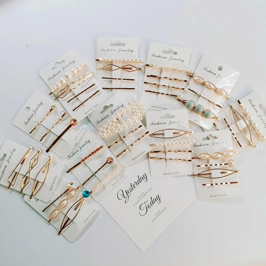 Pearl Hairpin Set Korean Temperament Sweet Beauty Net Red INS Super Immortal  CLIP Side  Liu Hai  D135