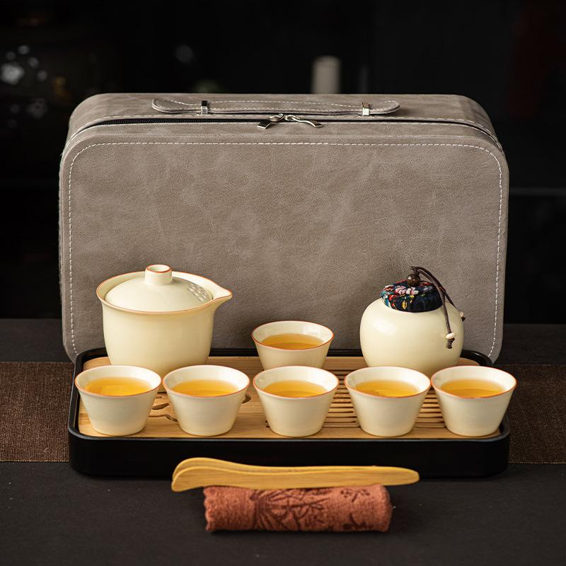Ru Kiln Tea Set Travel Kung Fu Tea Set Portable Tea Set Set