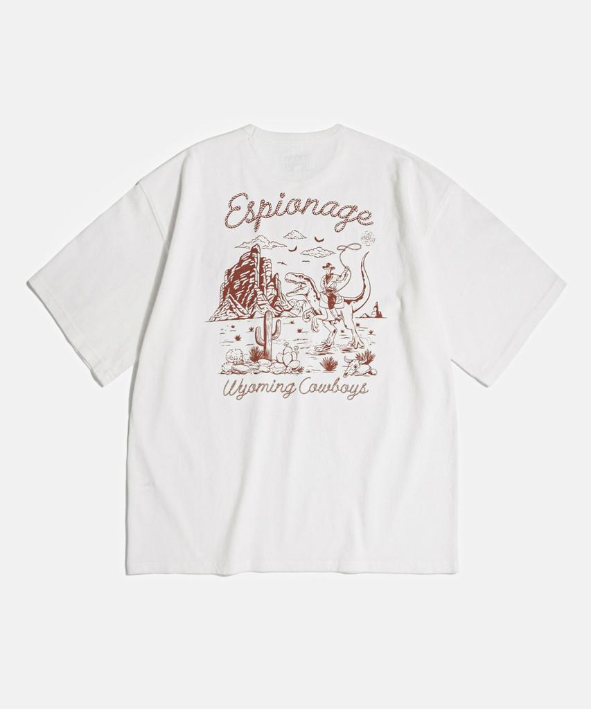 ESPIONAGE Wyoming Cowboys Heavyweight Tee Off White