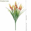 12 Bundles Artificial Lavender and Monkey Grass - UV Resistant  Plastic Greenery Shrubs for Outdoor Home Garden Decor