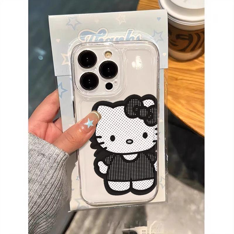 Ins Polka Dot Kt Cat Apple 11proma Mobile Phone Case iPhone11 Transparent 11 All-inclusive 11 Space Case 11 Female 11
